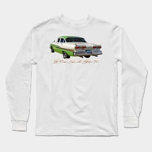 1958 Ford Custom 300 Fordor Sedan with Styletone Trim Long Sleeve T-Shirt